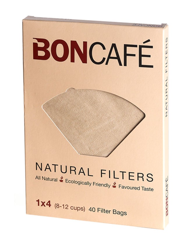 BONCAFÉ - NATURAL COFFEE FILTERS BAGS/PAPER 1x4 (8-12 CUPS)